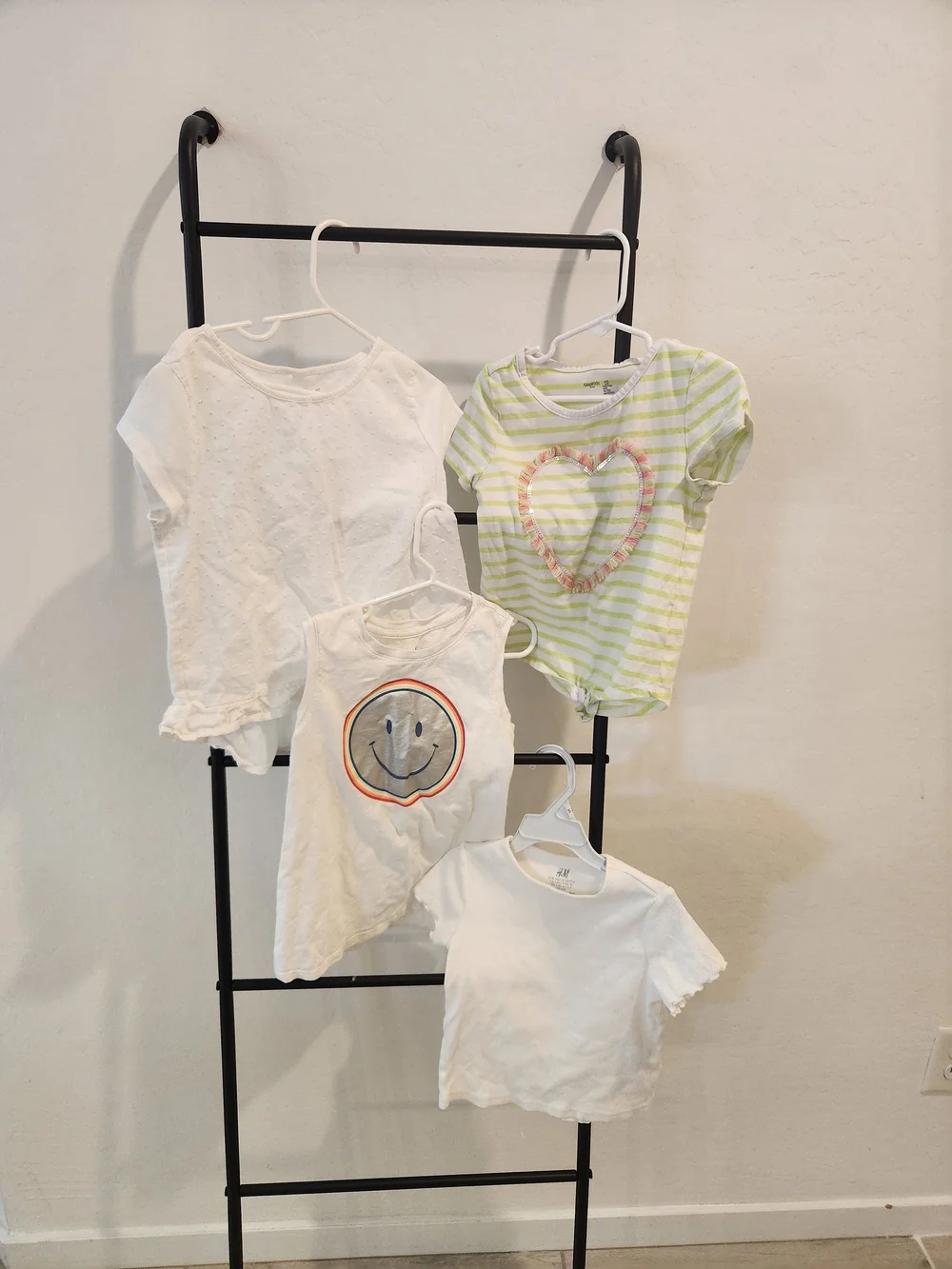 Girls Mixed Short Sleeve Tee Bundle - White & Light Green